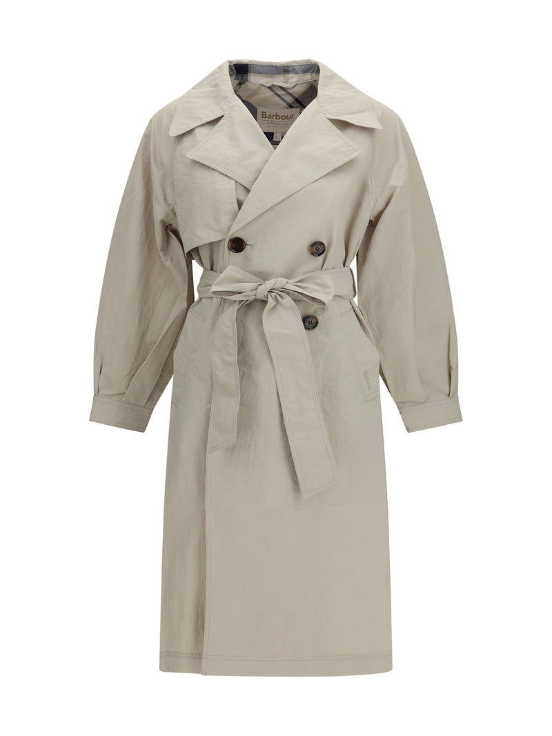Barbour Barbour Layla Rain Trench Mist/Dress/Navy/Tartan - World Class Fashion