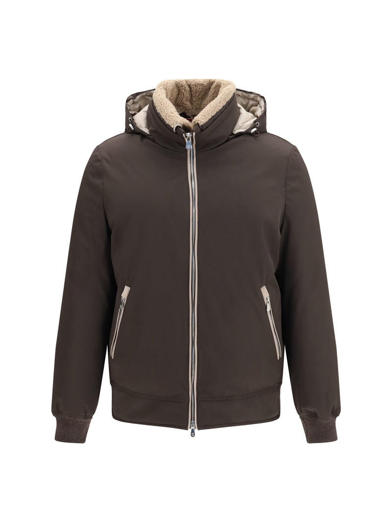 Brunello Cucinelli Brunello Cucinelli Nylon Down Jacket Testa di Moro - World Class Fashion