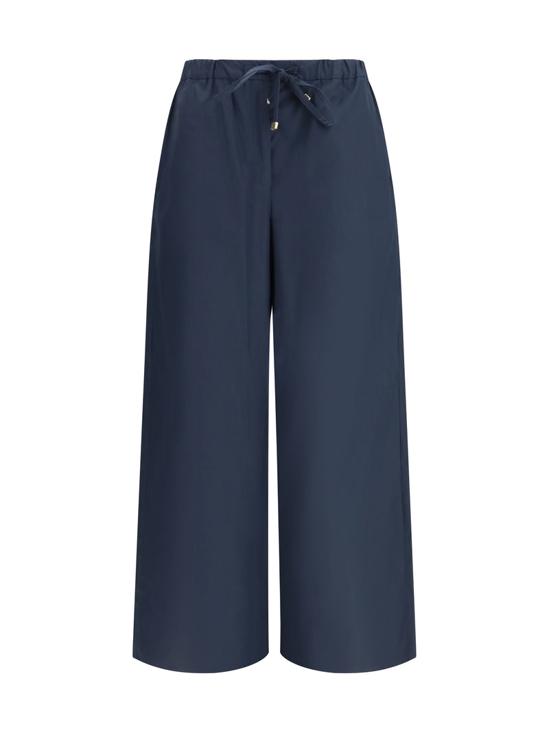 'S Max Mara 'S Maxmara Aureo Cotton Poplin Pants Blue - World Class Fashion