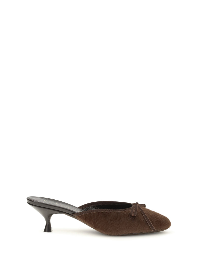Herbert Levine Herbert Levine Fur Sandals Dark Brown Women - World Class Fashion