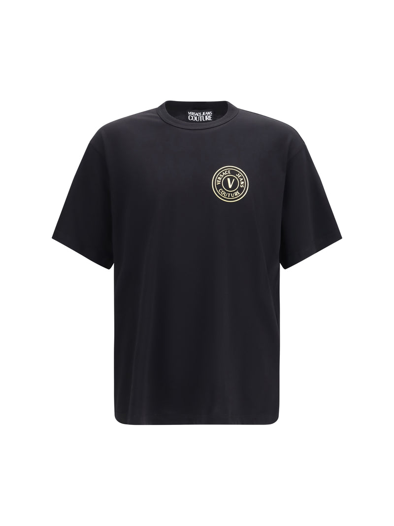 Versace Jeans Couture Camiseta de algodón con logo de Versace Jeans Couture para hombre, color negro - World Class Fashion