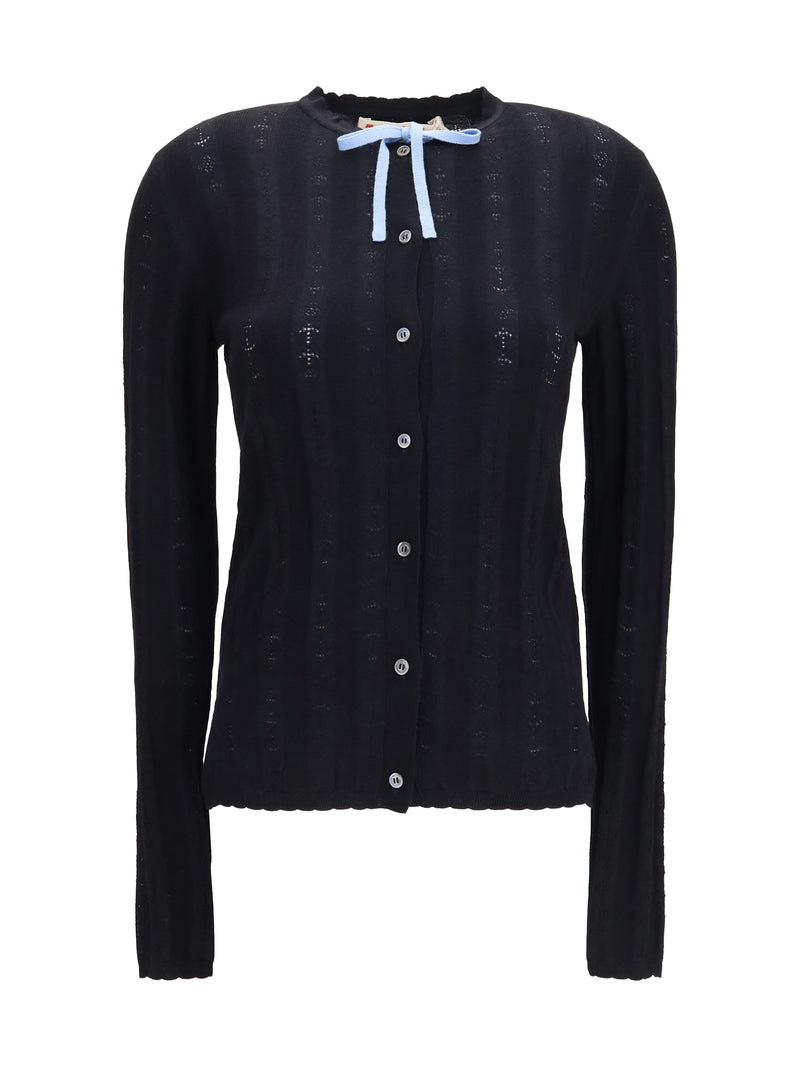 Marni Marni Wool and Silk Cardigan Black Women - World Class Fashion