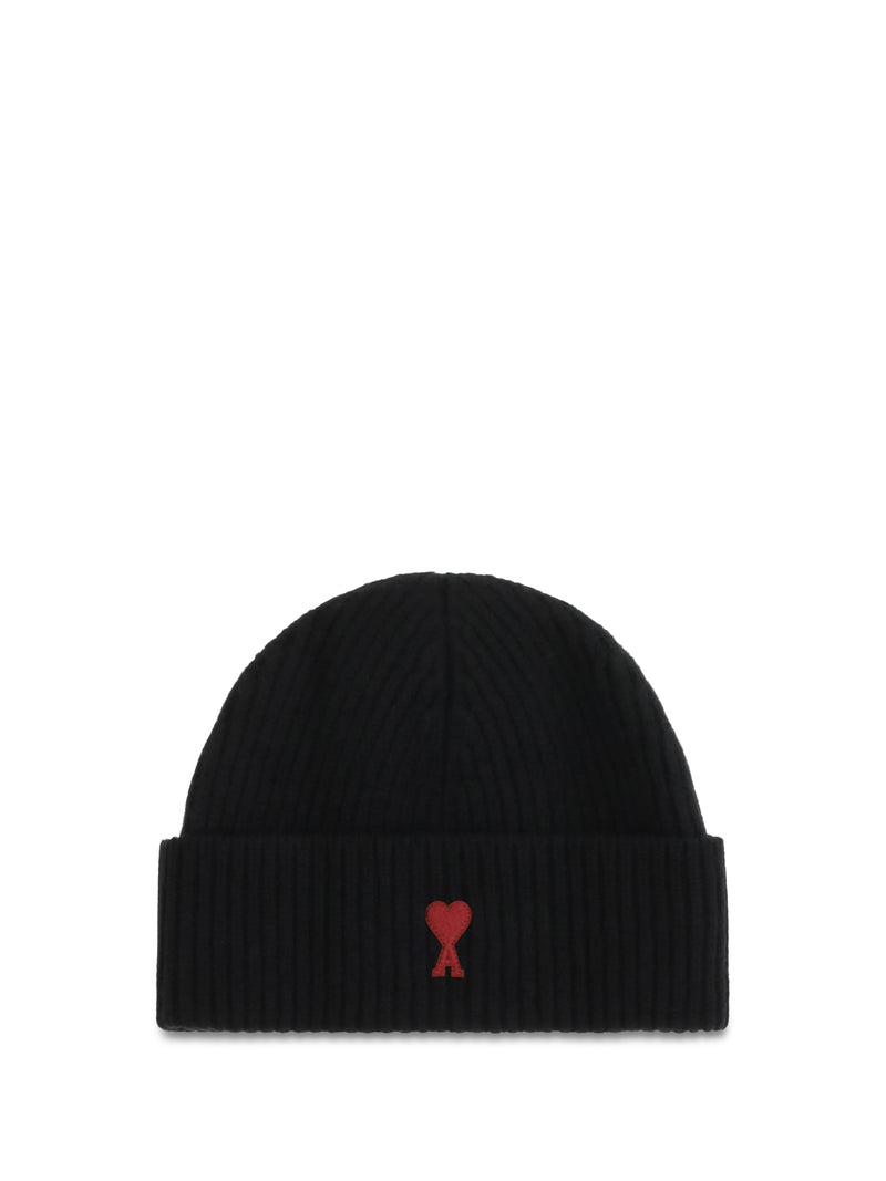 AMI Paris Ami Paris Quota Ami De Coeur Wool Beanie - World Class Fashion