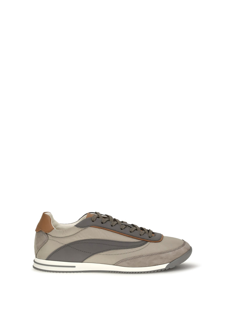 Brunello Cucinelli Brunello Cucinelli Lace-up Suede Sneakers Kaky+Stone+Piombo+Cuoio - World Class Fashion