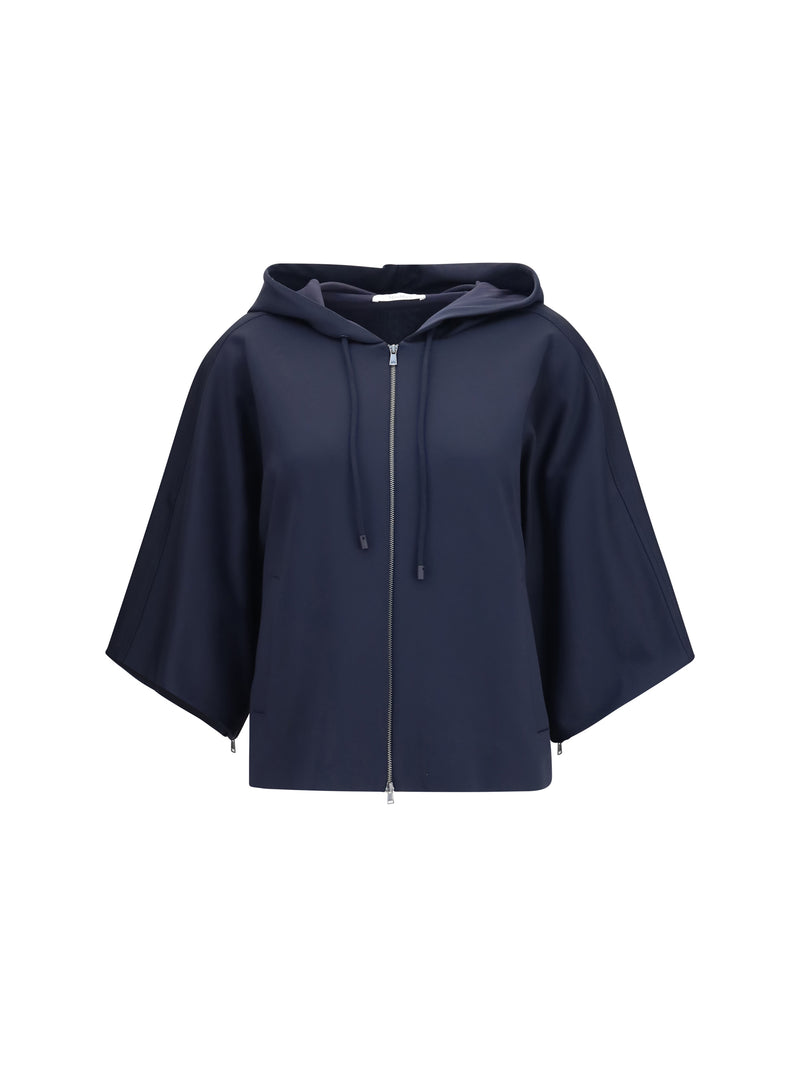 Max Mara Max Mara Fidato Hooded Sweatshirt Blue - World Class Fashion