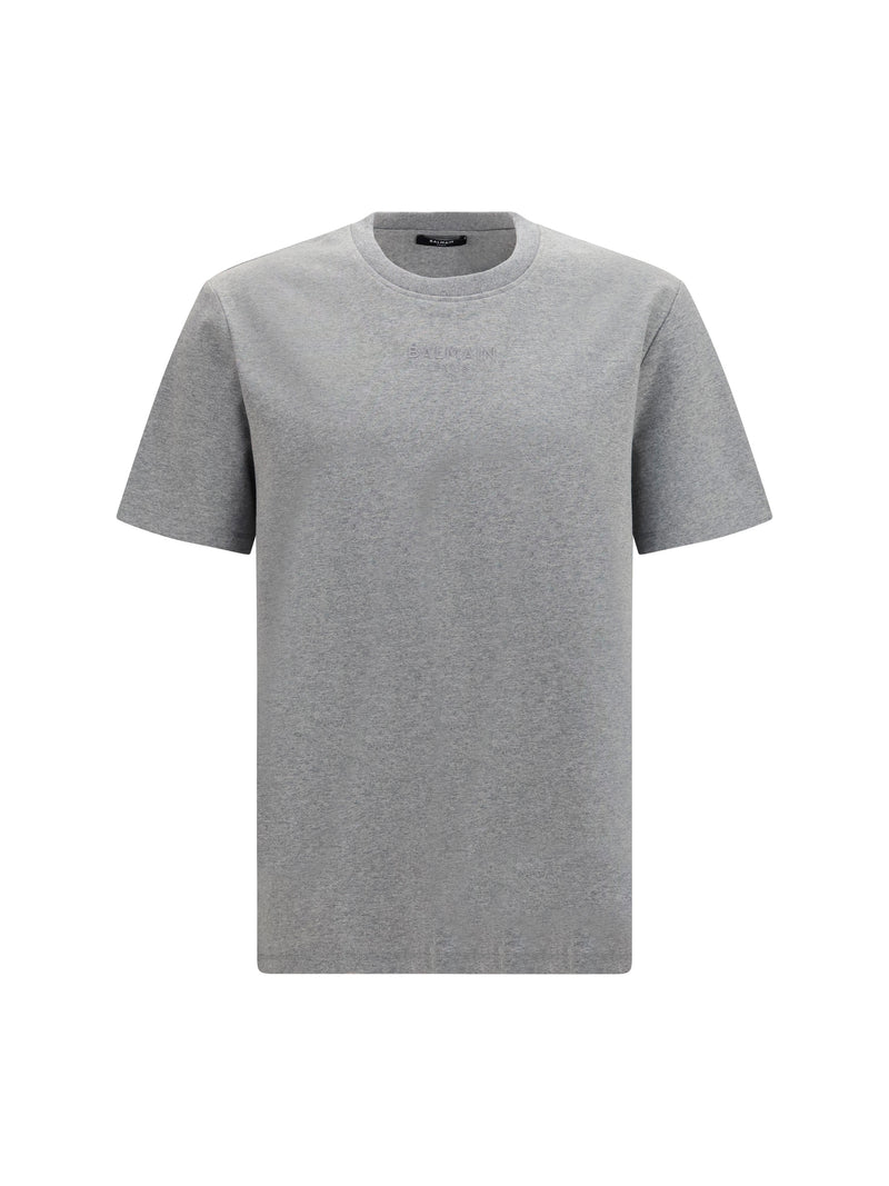Balmain Balmain Embroidered Logo T-shirt Grey Men - World Class Fashion