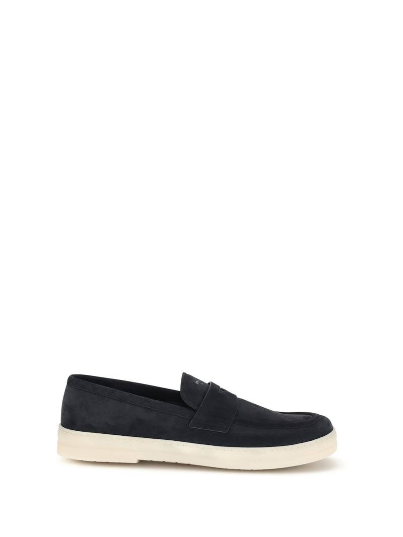 Prada Prada Suede Loafers Bleu Men - World Class Fashion
