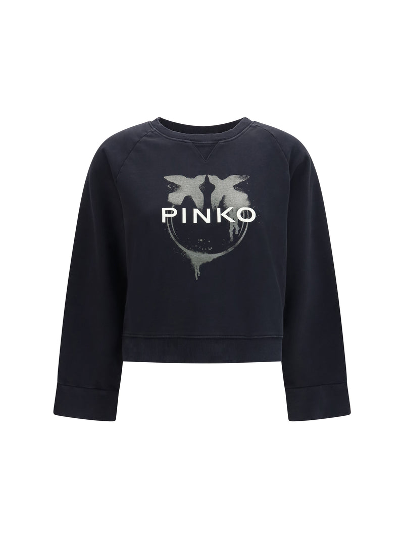Pinko Pinko Neves Sweatshirt Black/White/Green - World Class Fashion