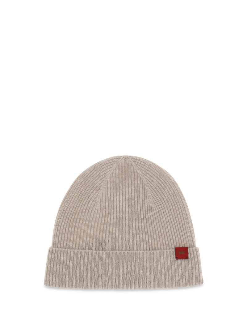 Kiton Kiton Wool Beanie Hat Beige Men - World Class Fashion