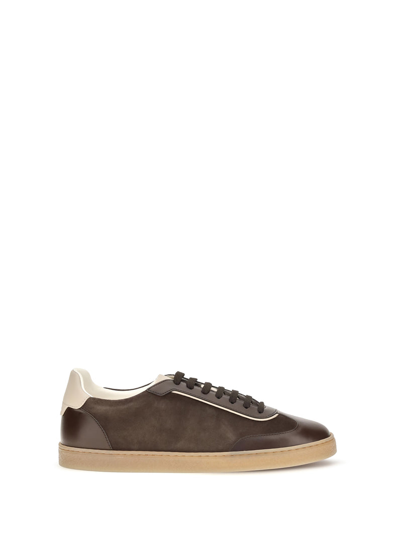 Brunello Cucinelli Brunello Cucinelli Leather Sneakers Brown Men - World Class Fashion