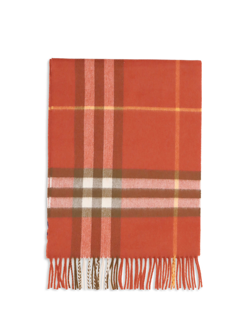 Burberry Burberry Cashmere Check Scarf Roux Red - World Class Fashion