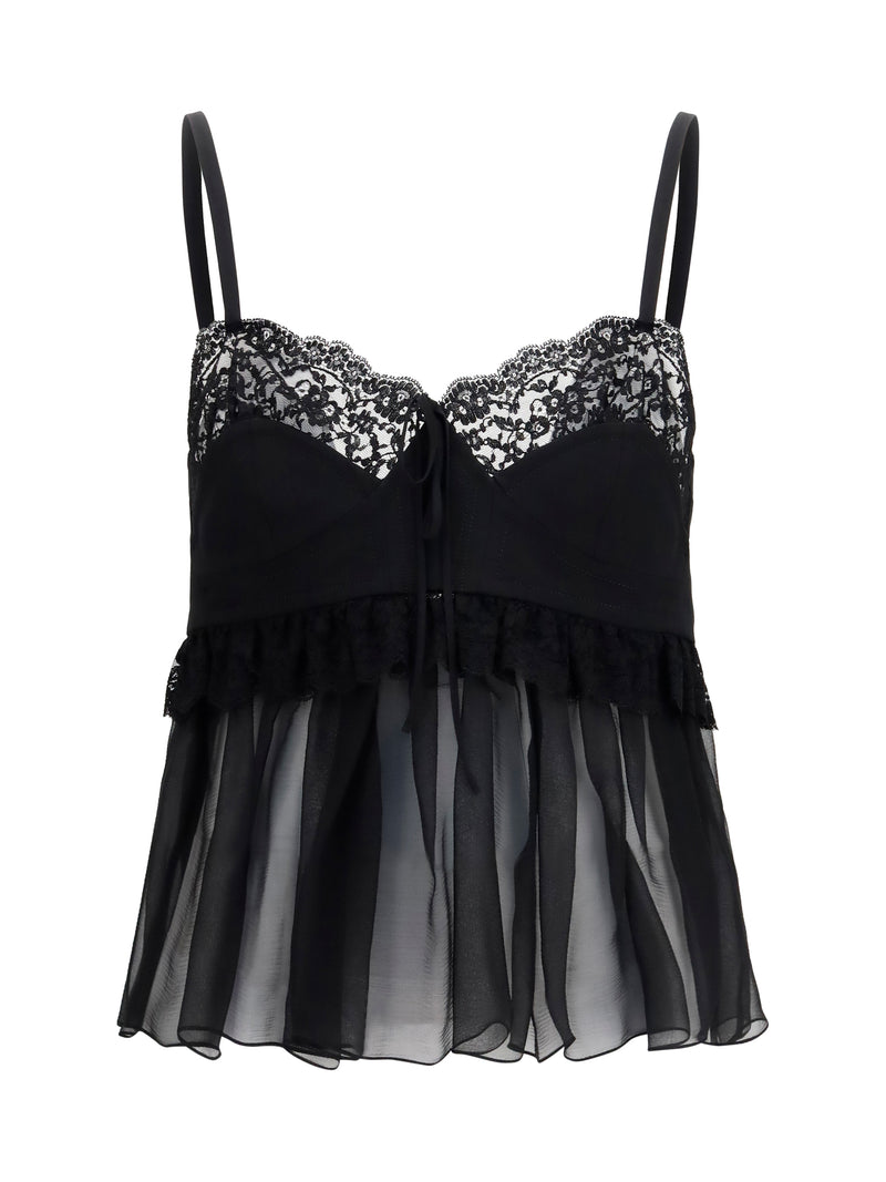 Chloe Chloé Crêpe De Chine Camisole Top Black - World Class Fashion