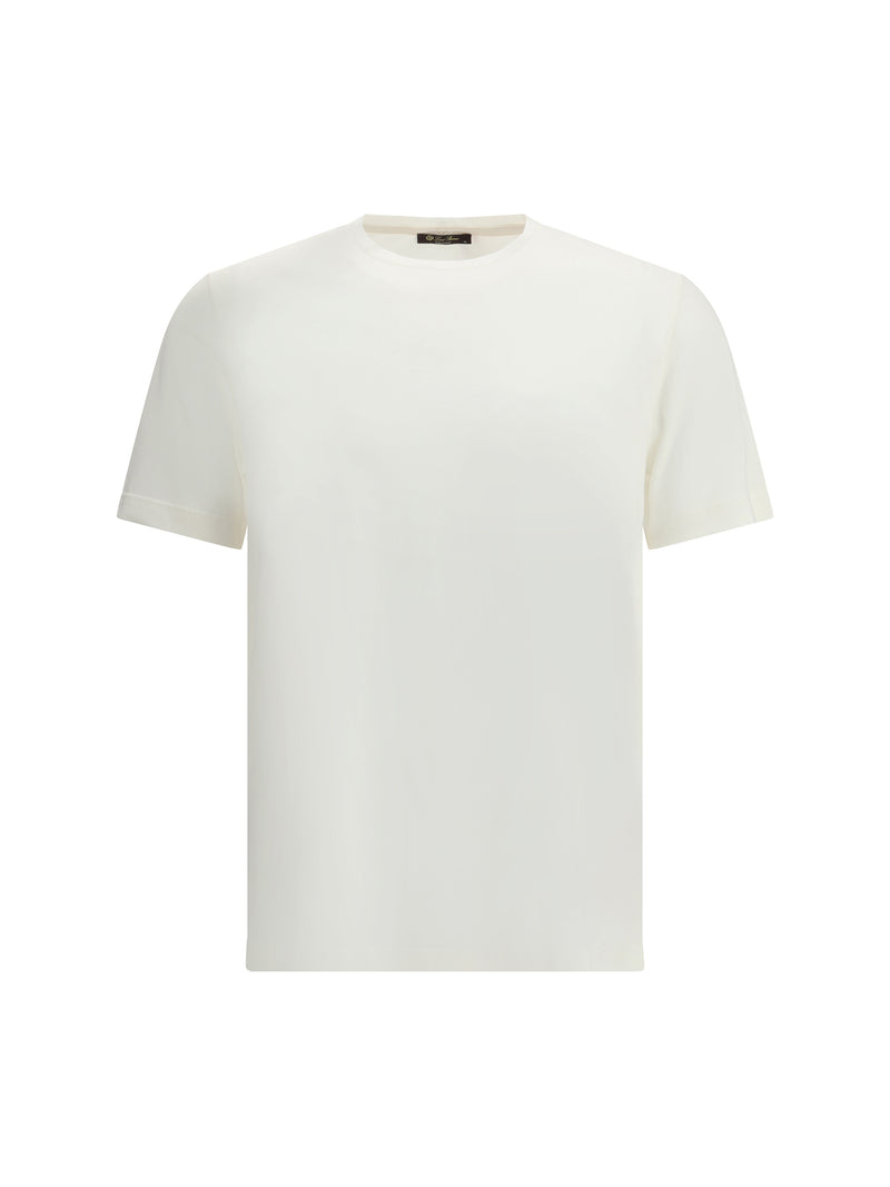 Loro Piana Loro Piana Cotton and Silk T-shirt Optical White - World Class Fashion
