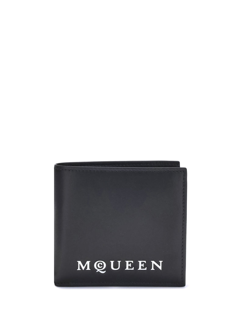Alexander McQueen Alexander McQueen Logoed Bifold Wallet Black/Bone - World Class Fashion