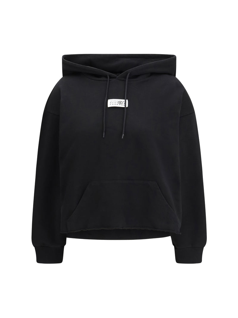Mm6 Mm6 Cotton Hoodie Black Women - World Class Fashion