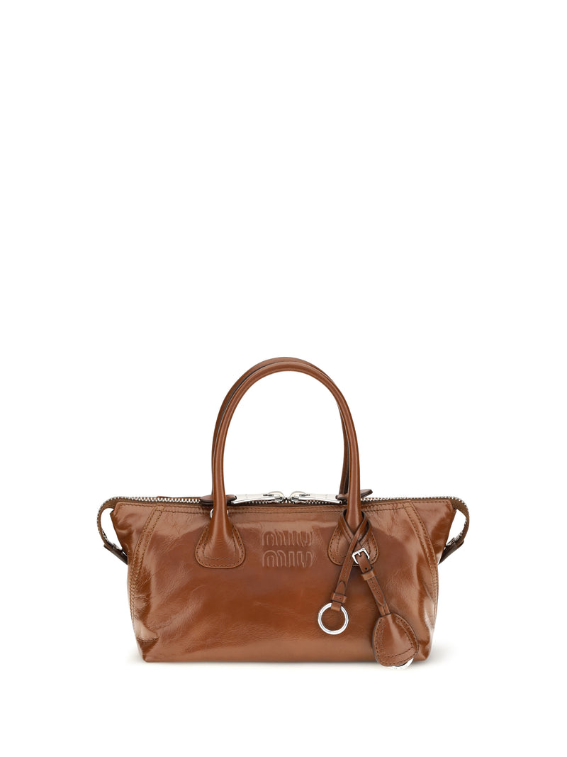 Miu Miu Miu Miu Glossy Leather Handbag Palissandro - World Class Fashion