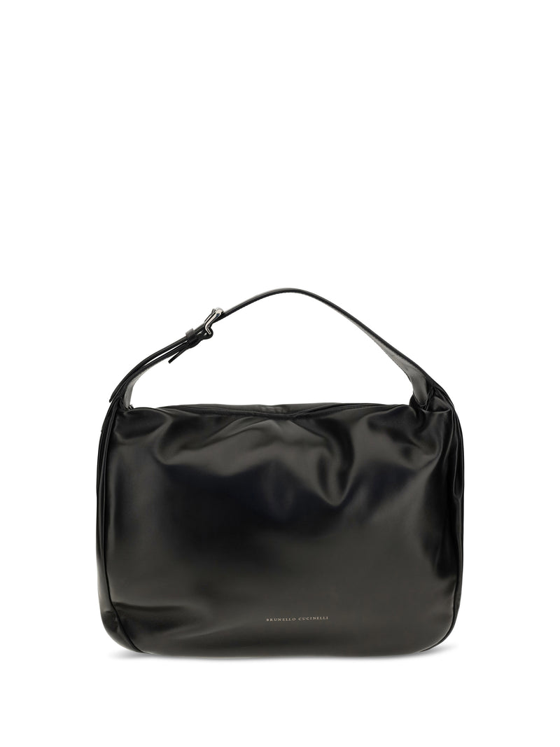 Brunello Cucinelli Brunello Cucinelli Boule Nappa Leather Shoulder Bag Nero - World Class Fashion