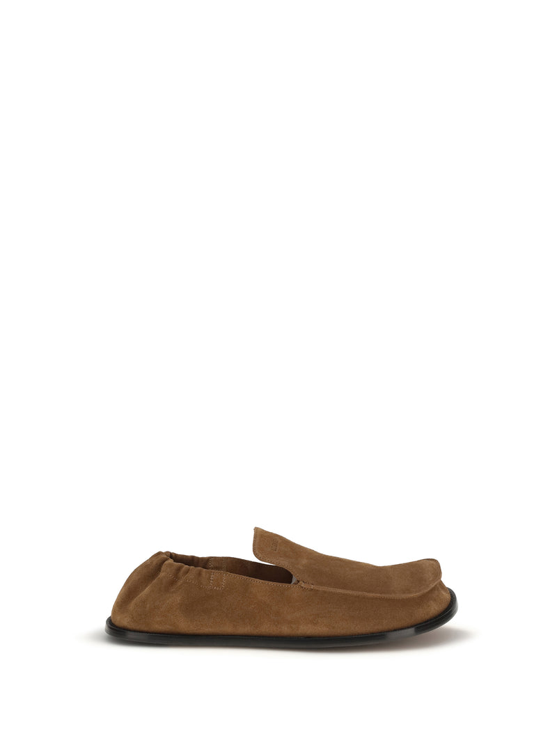 Loewe Loewe Flex Suede Loafers Chocolate - World Class Fashion