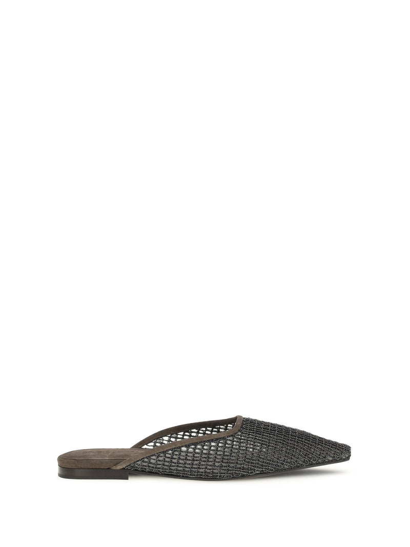 Brunello Cucinelli Brunello Cucinelli Suede Ballerinas Torba - World Class Fashion