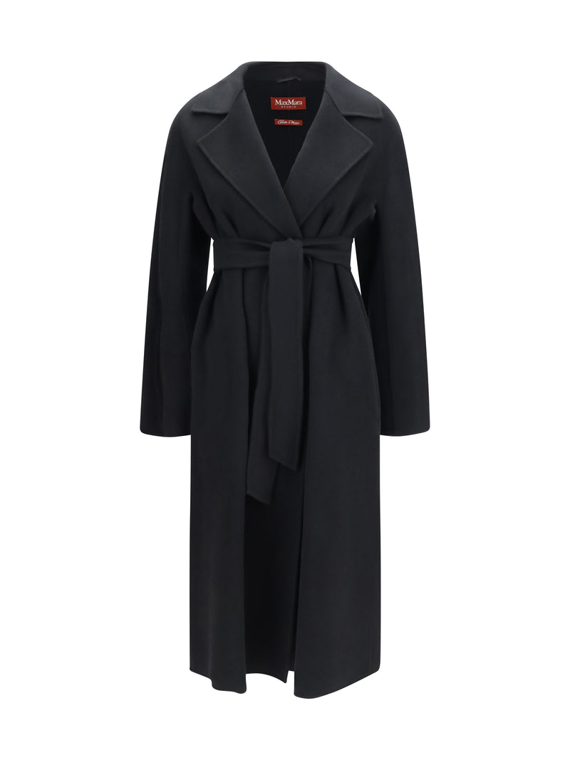 Max Mara Studio Max Mara Studio Long Robe Coat Nero Women - World Class Fashion