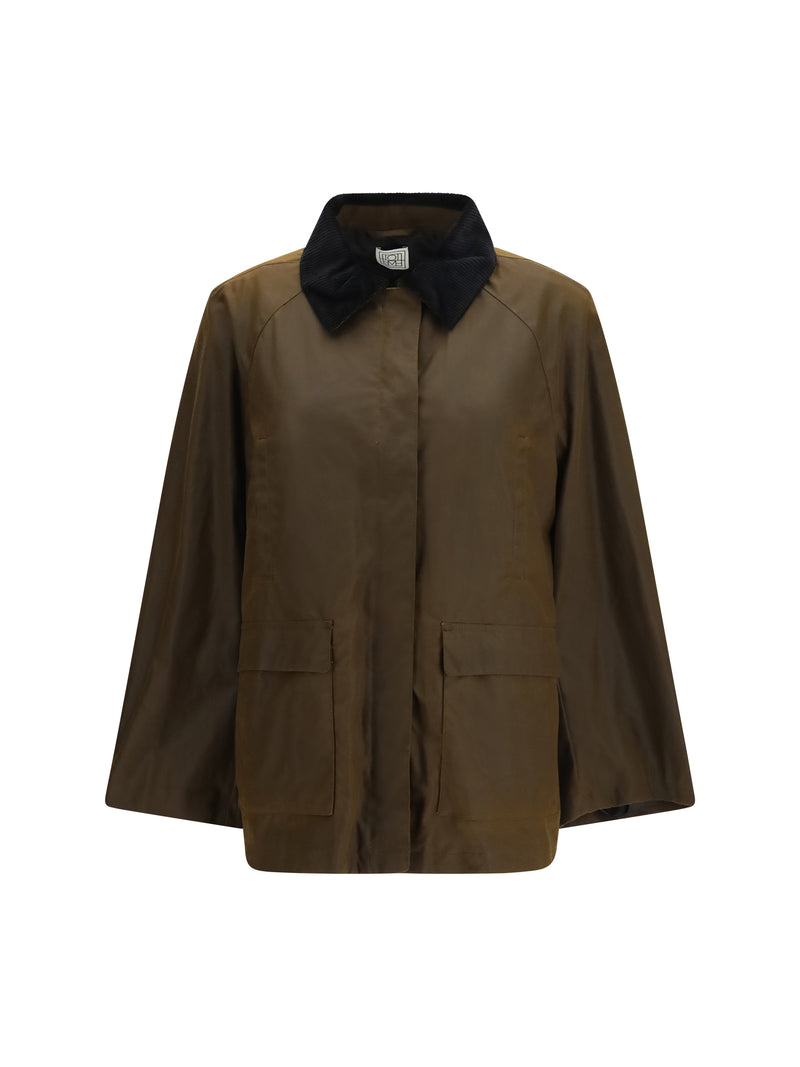 Toteme Chaqueta Toteme Country con cuello de terciopelo (Bark) - World Class Fashion