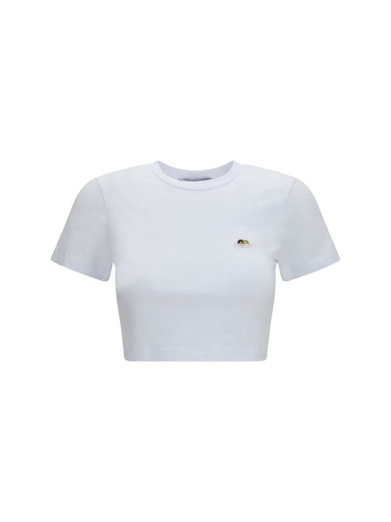 Fiorucci Fiorucci Angels Patch Cropped T-shirt White - World Class Fashion