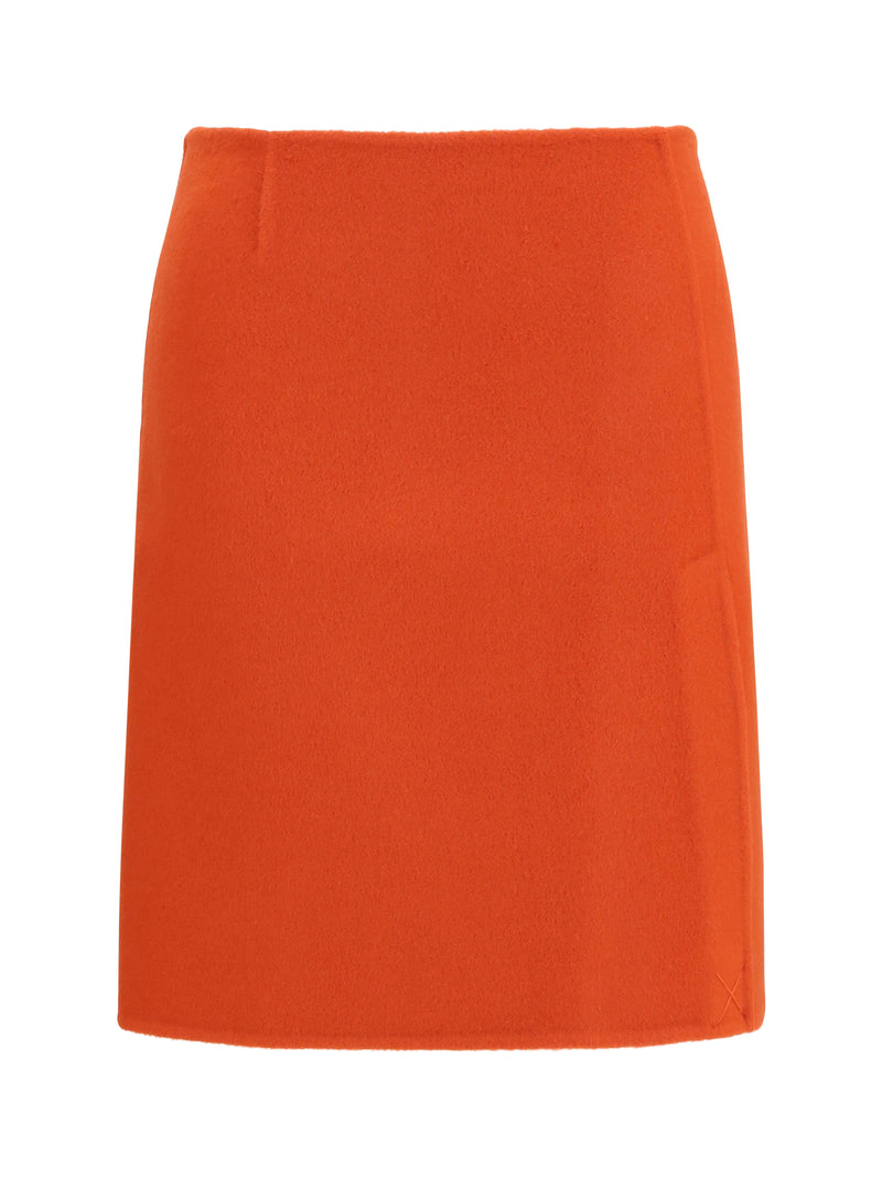 P.a.r.o.s.h. P.a.r.o.s.h. Wool Mini Skirt Orange Women - World Class Fashion