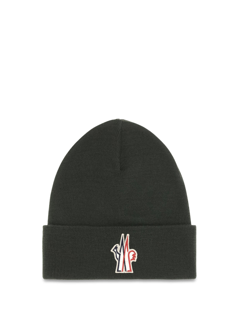 Moncler Grenoble Moncler Grenoble Wool Beanie Olive - World Class Fashion