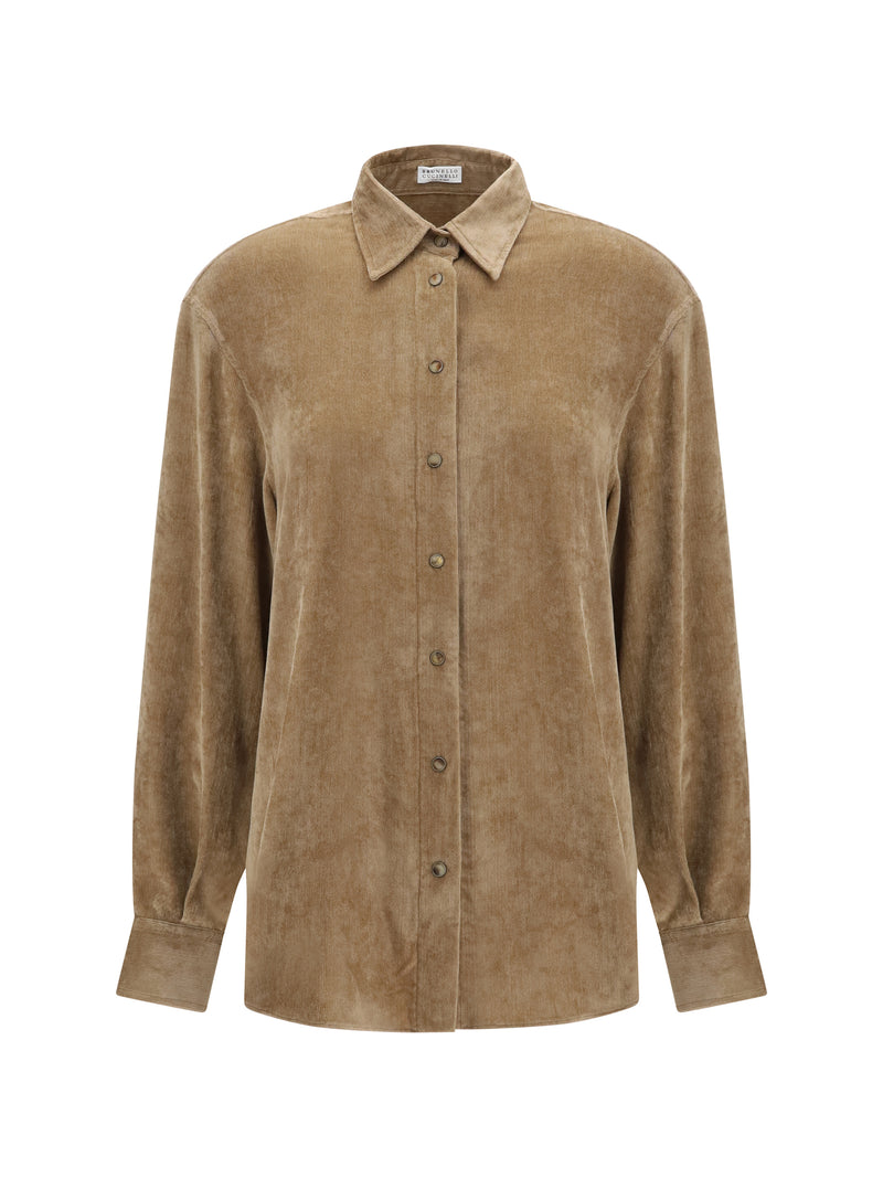 Brunello Cucinelli Brunello Cucinelli Snap-button Shirt In Cashmere Blend - World Class Fashion