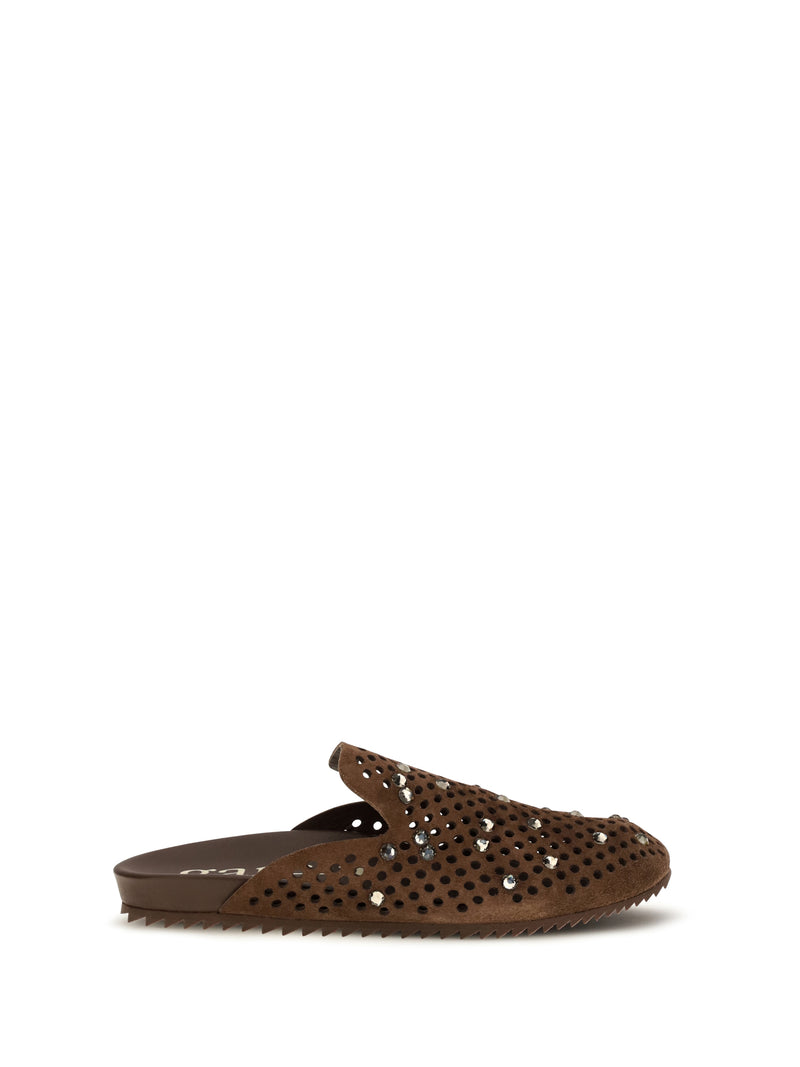 Pedro García Pedro García Braidy Mules Chestnut Castoro-Greige - World Class Fashion
