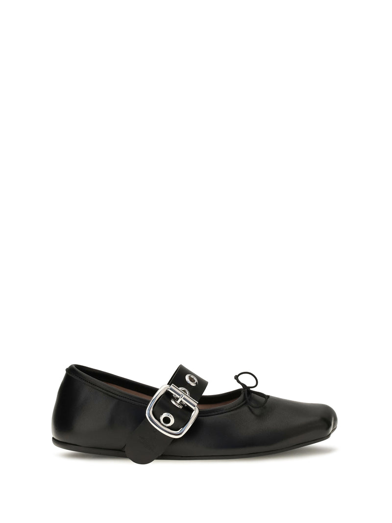 Vivienne Westwood Vivienne Westwood Alice Leather Ballerinas Black - World Class Fashion
