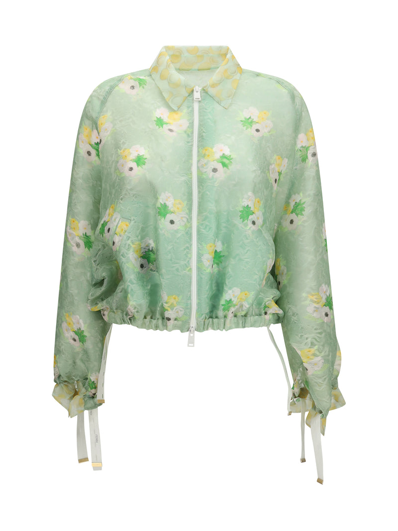 Fendi Fendi Organza Lace Jacket Light Green Women - World Class Fashion
