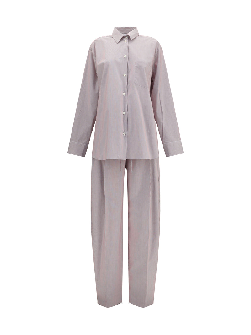 The Andamane The Andamane Wendela Shirt and Pants Rouge Noir/White - World Class Fashion