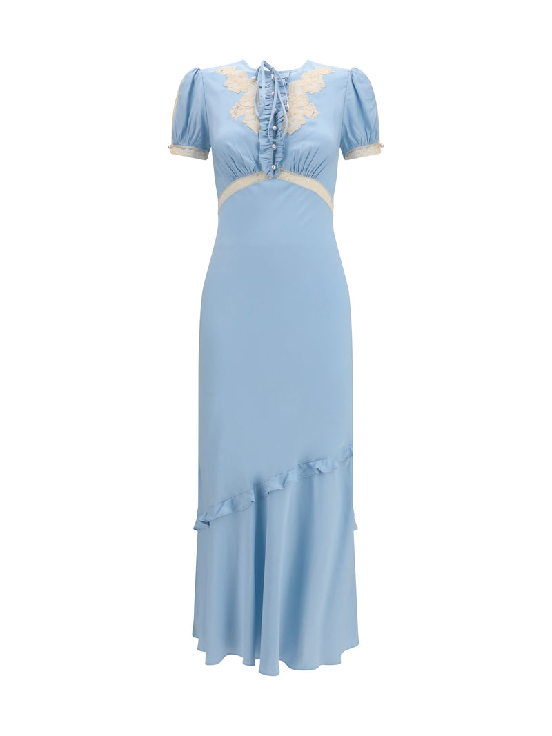 Self-portrait Self-portrait Midi Dress In Viscose And Lace - World Class Fashion