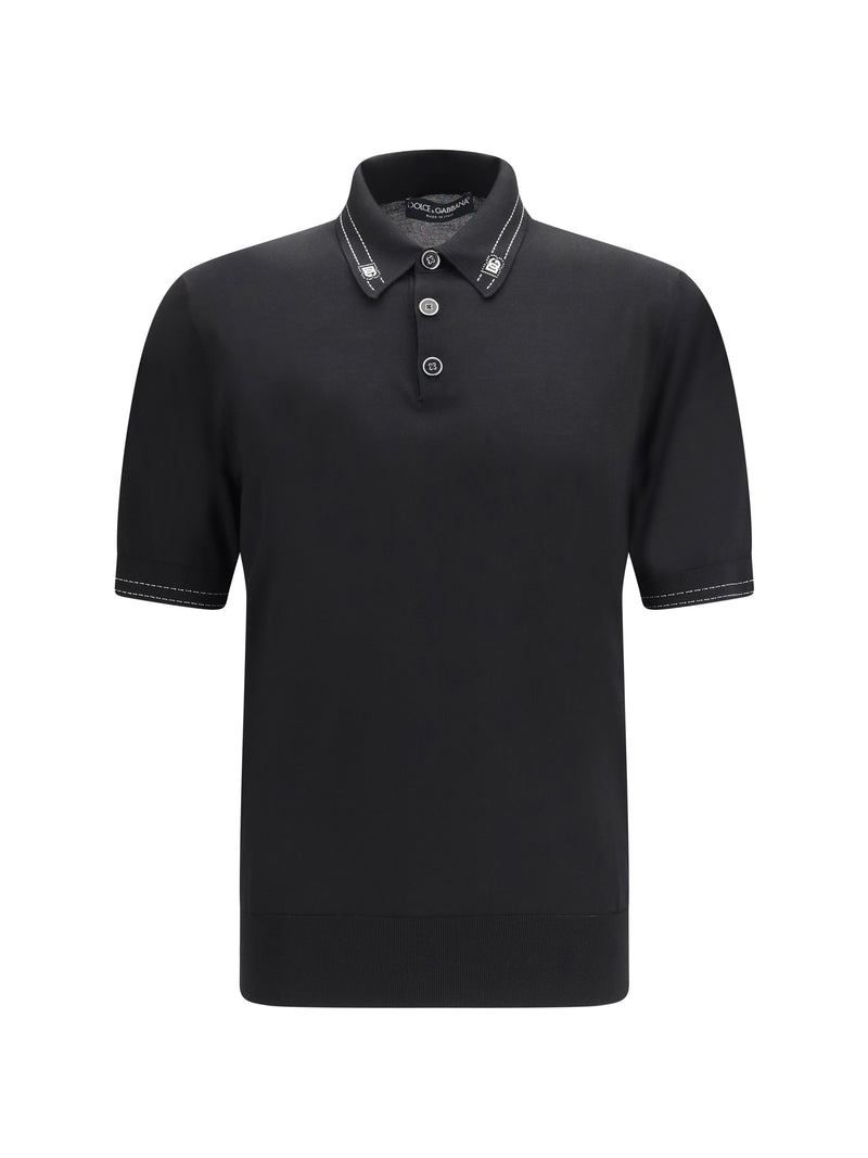 Dolce & Gabbana Dolce & Gabbana Silk Polo Shirt Nero Men - World Class Fashion