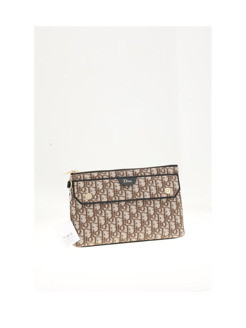 Dior Homme Dior Homme Jet Triangle Pouch Oblique Marron - World Class Fashion