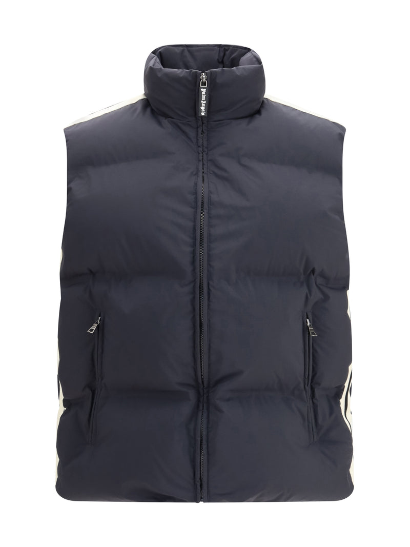 Palm Angels Palm Angels Classic Logo Track Down Vest Black Tofu - World Class Fashion