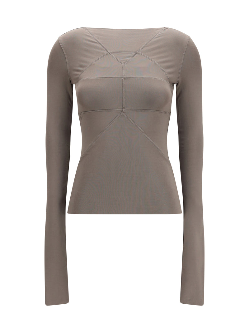 Rick Owens Rick Owens Temple Fitted Top Dust - World Class Fashion