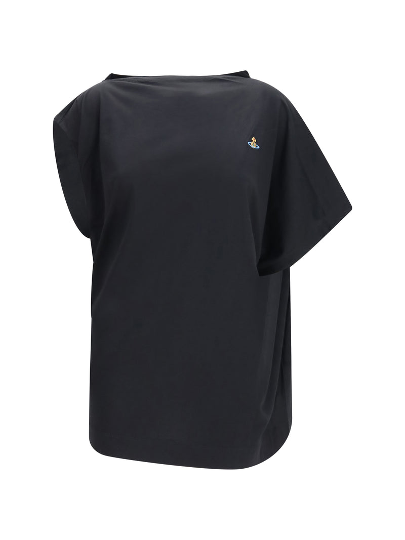 Vivienne Westwood Vivienne Westwood Hebo Oversized Asymmetric Top Black - World Class Fashion
