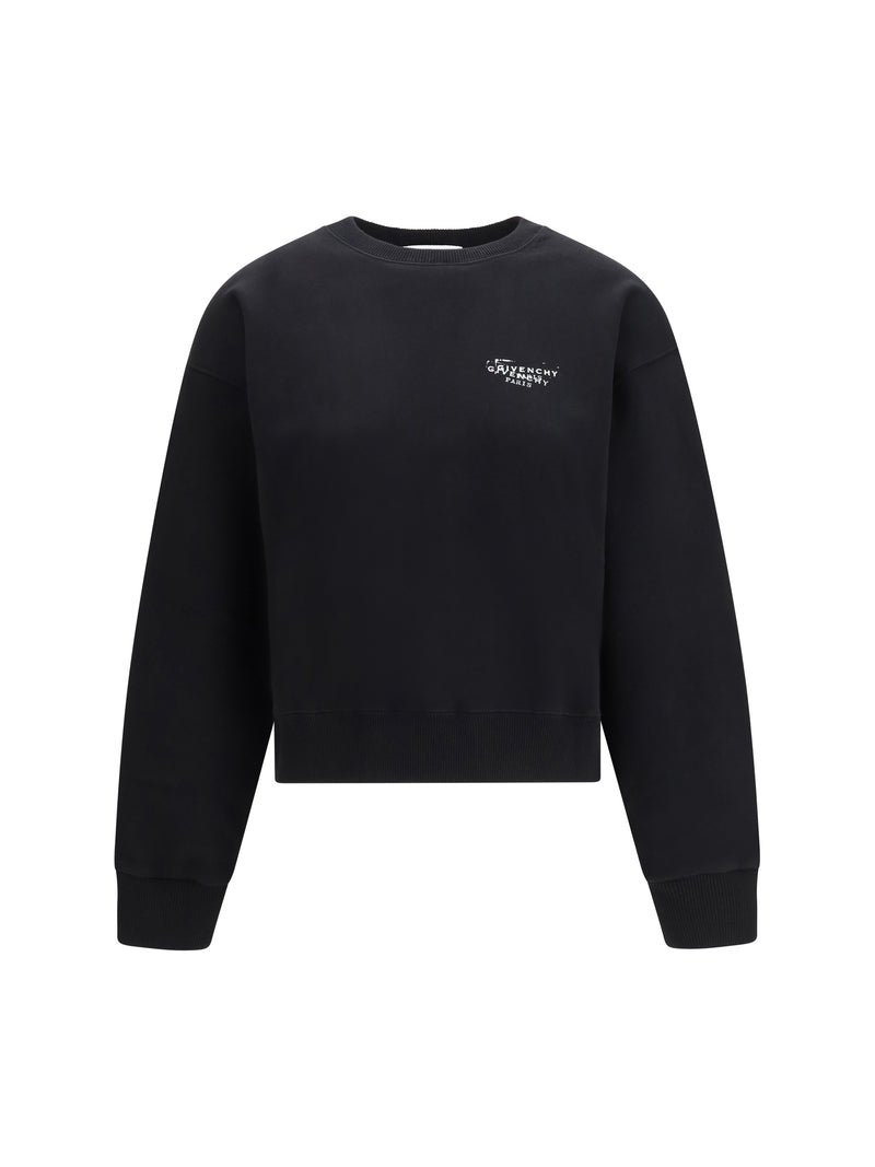 Givenchy Givenchy Logo Brushed Fabric Sweatshirt Black - World Class Fashion