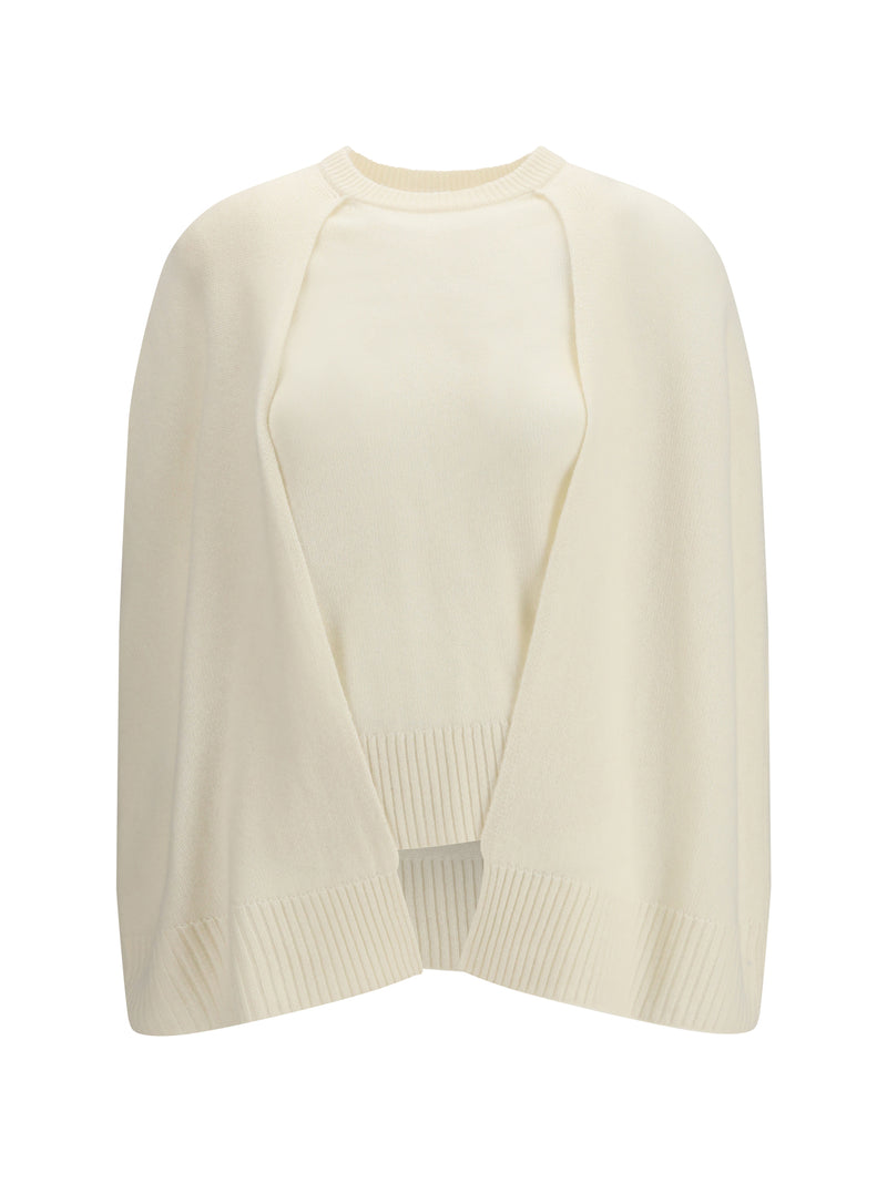 Toteme Toteme Suéter Poncho de Cachemira Color Crudo - World Class Fashion