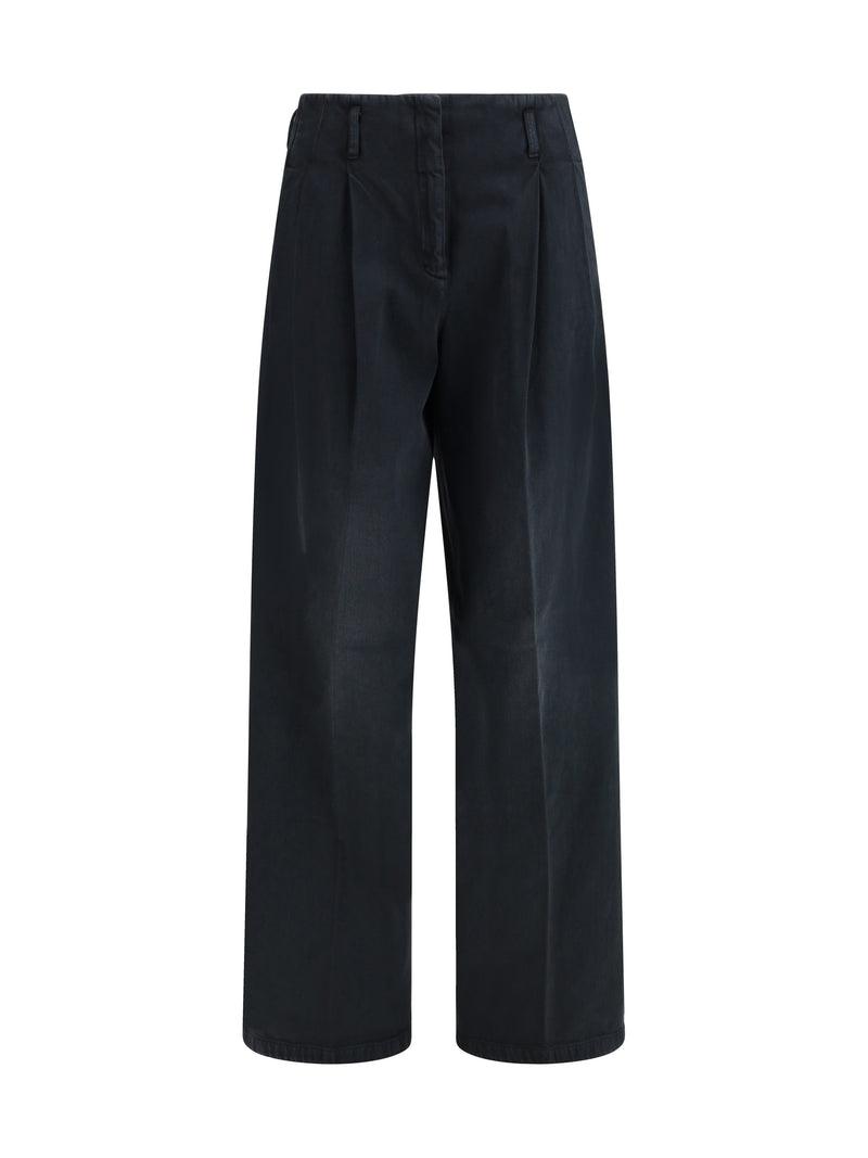 Golden Goose Golden Goose Cotton Denim Pants Black Women - World Class Fashion