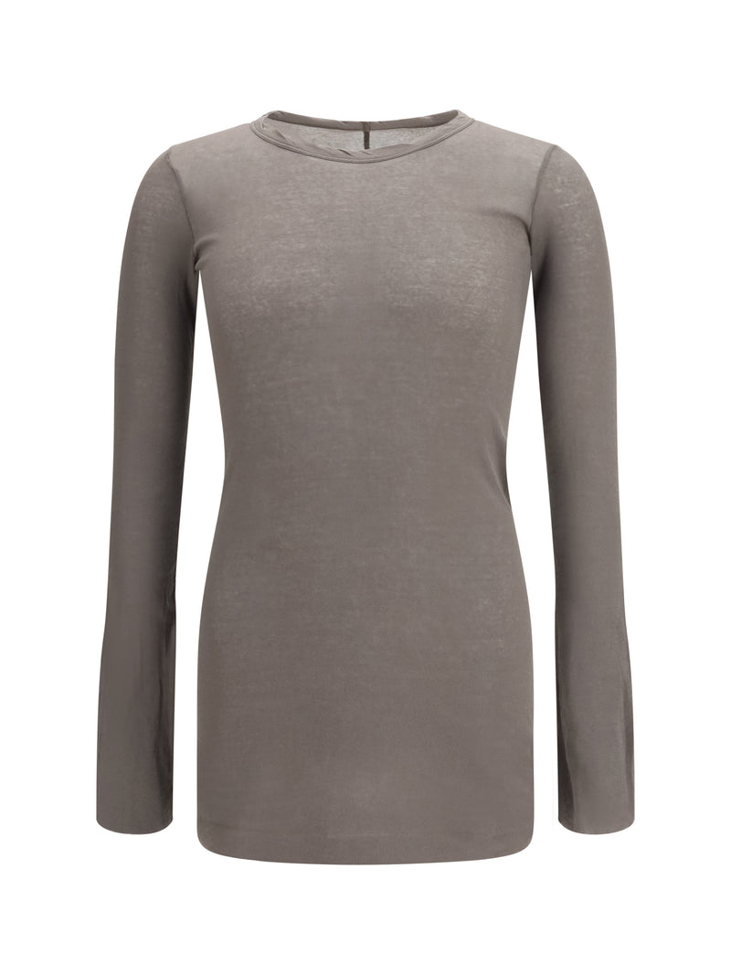 Rick Owens Rick Owens Long-sleeved Fitted T-Shirt Dust - World Class Fashion