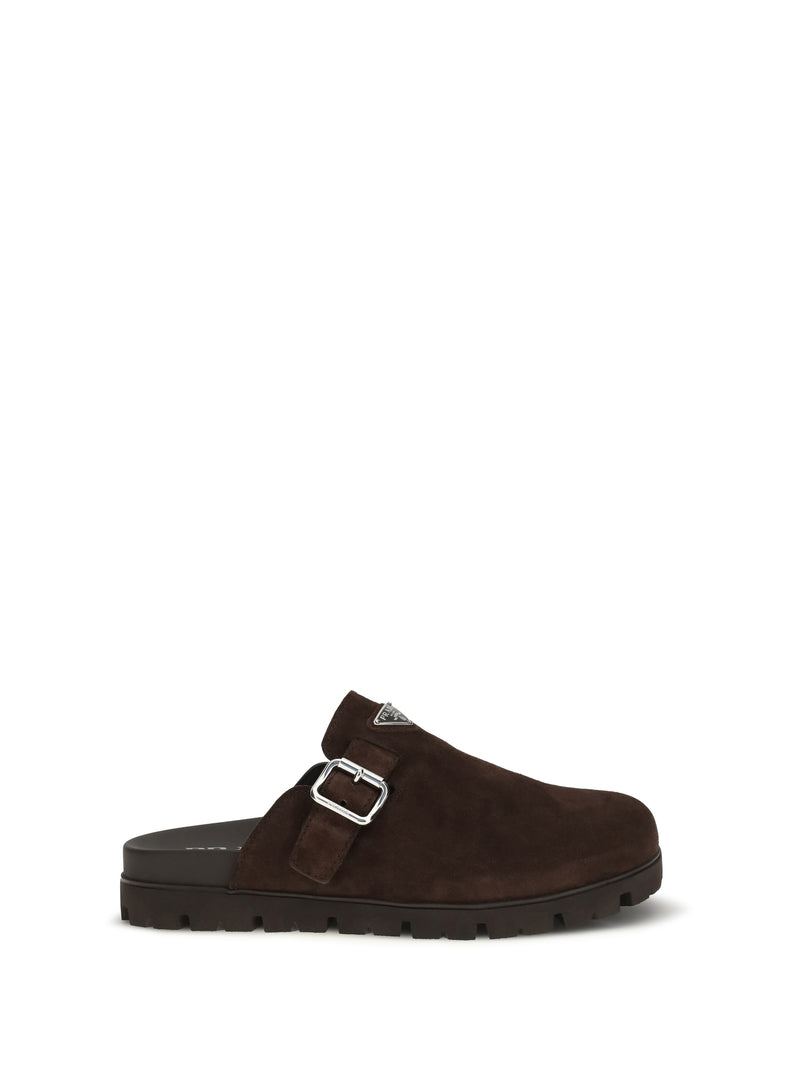 Prada Prada Suede Mules Moro Men - World Class Fashion
