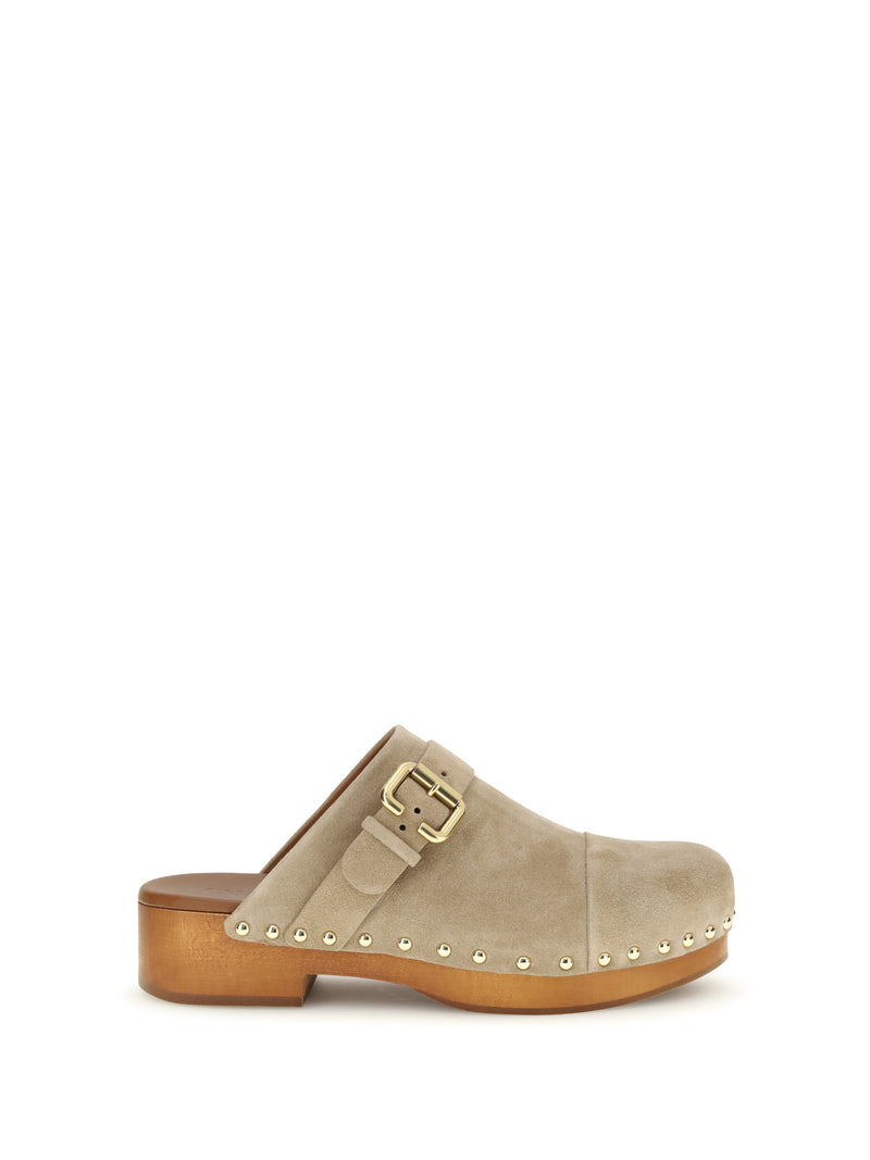 Chloe Chloé Jeannette Clog Mules Desert Sand - World Class Fashion