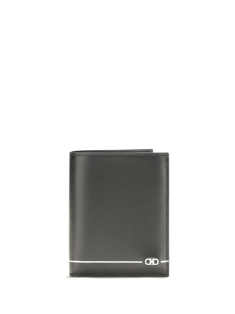 Ferragamo Ferragamo Gancini Bifold Wallet Black - World Class Fashion