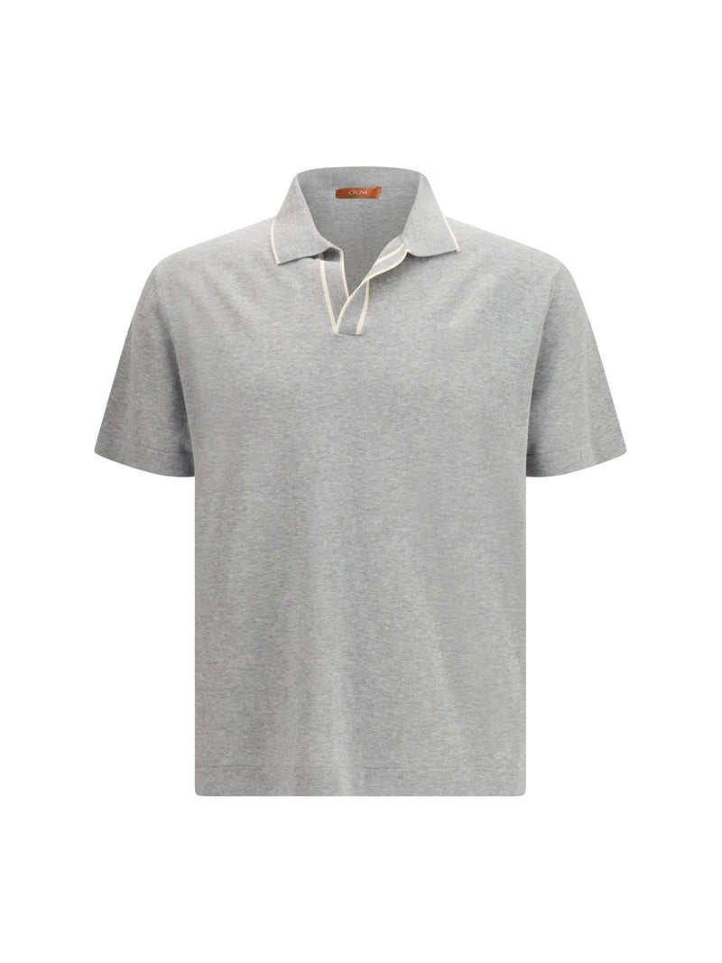 Cruna Cruna Knitted Polo Shirt Grigio Men - World Class Fashion
