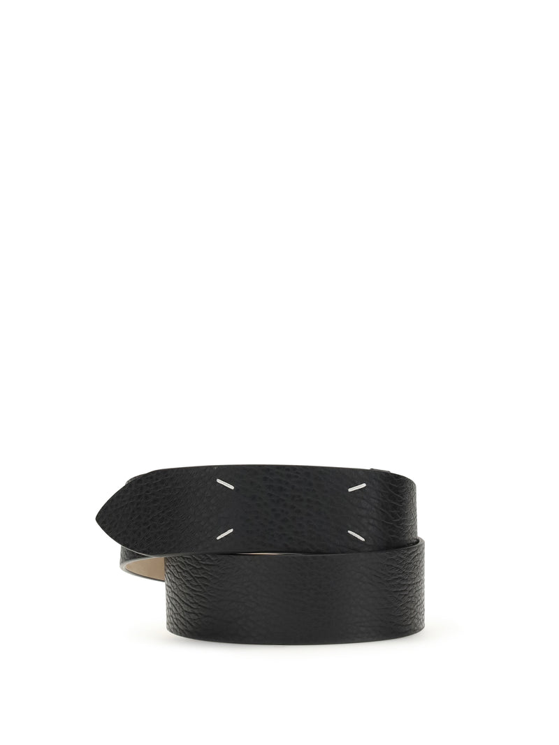 Margiela Margiela Grained Four-Stitch Belt Black - World Class Fashion