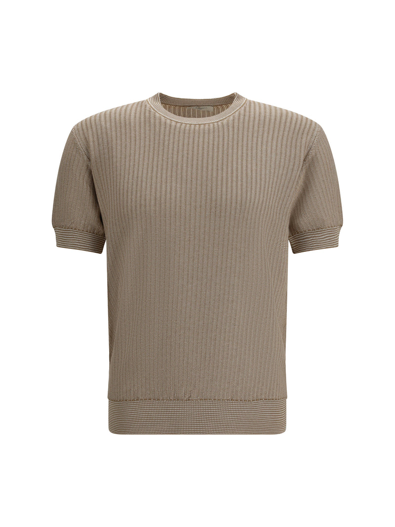 Piacenza Cashmere Piacenza Cashmere Cotton Silk Blend Sweater Beige Bianco - World Class Fashion