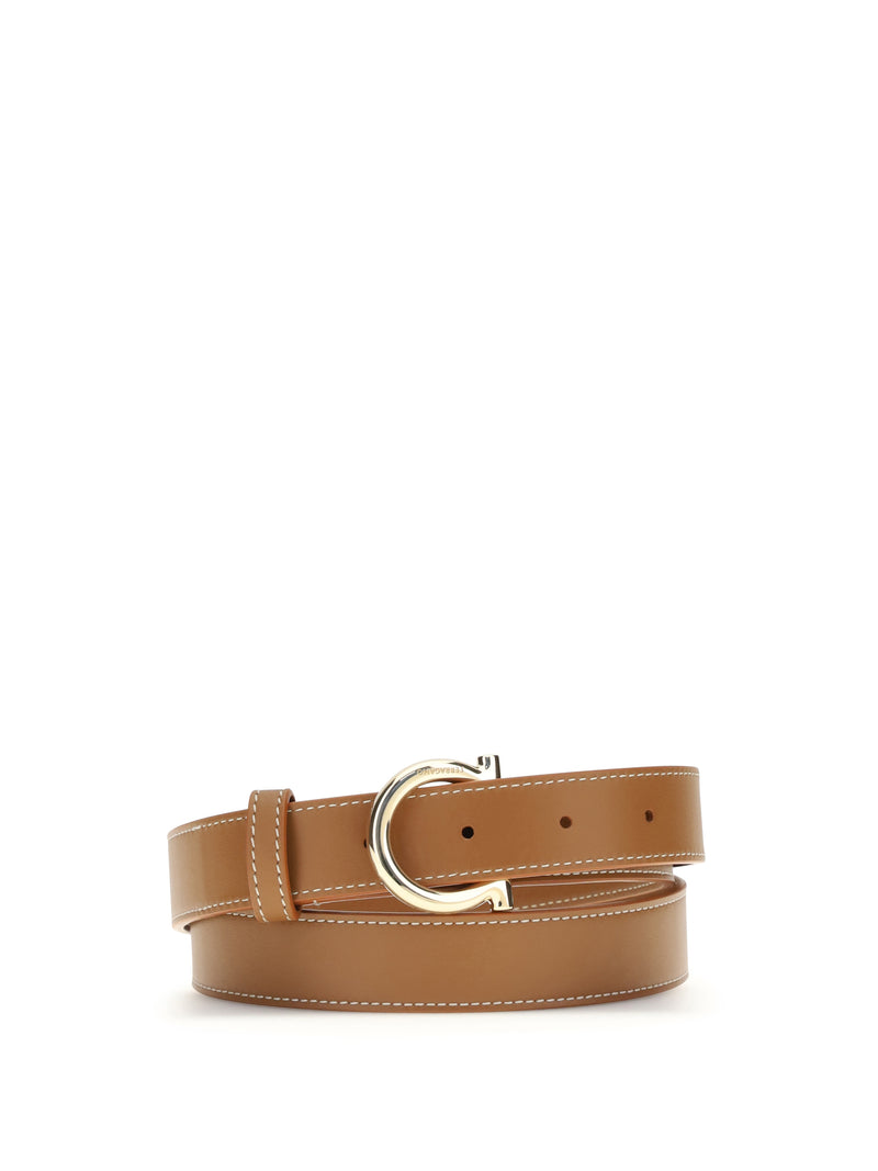 Ferragamo Ferragamo Gancini Belt Naturale Women - World Class Fashion